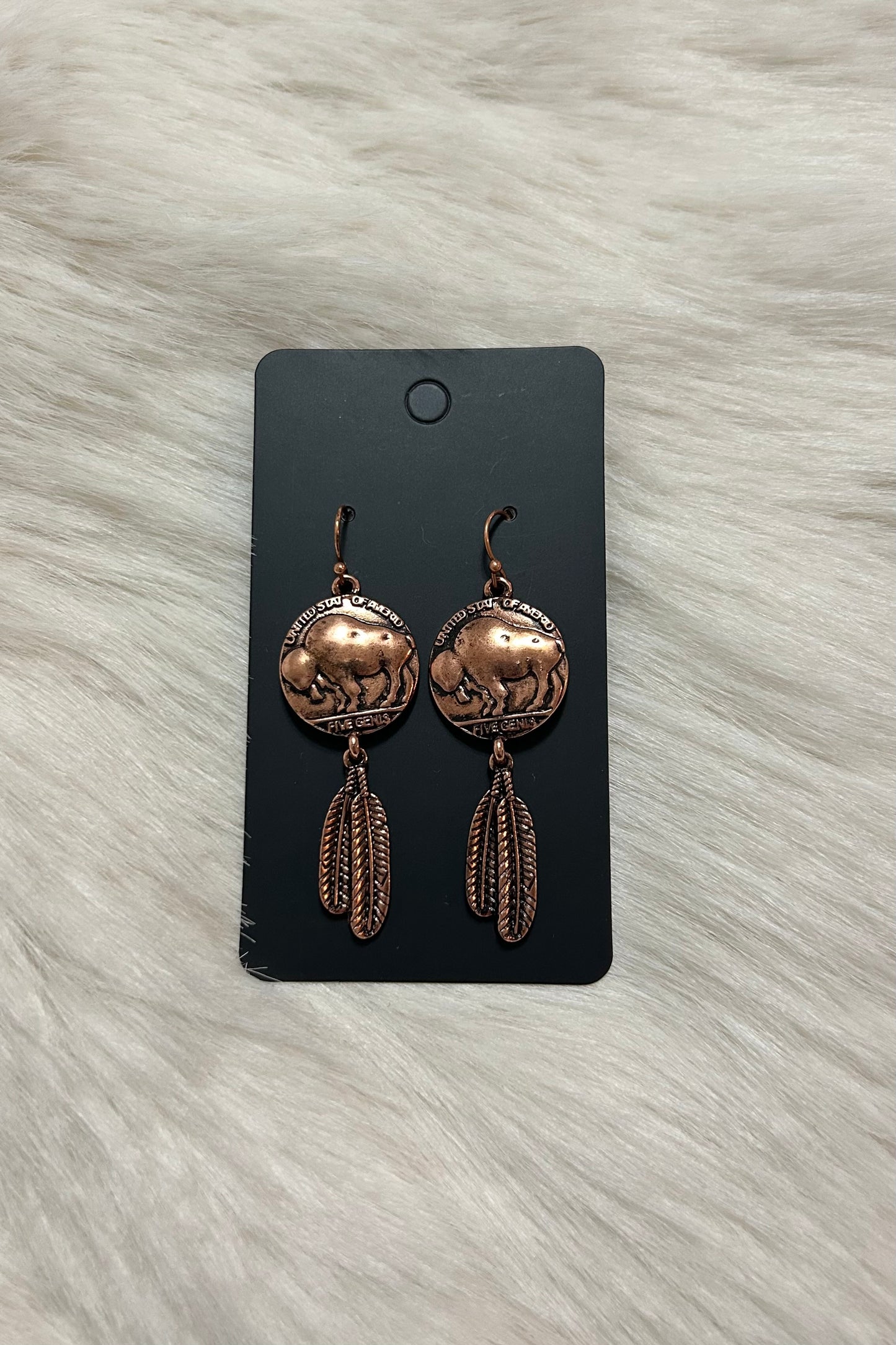 Bison Feather Earrings