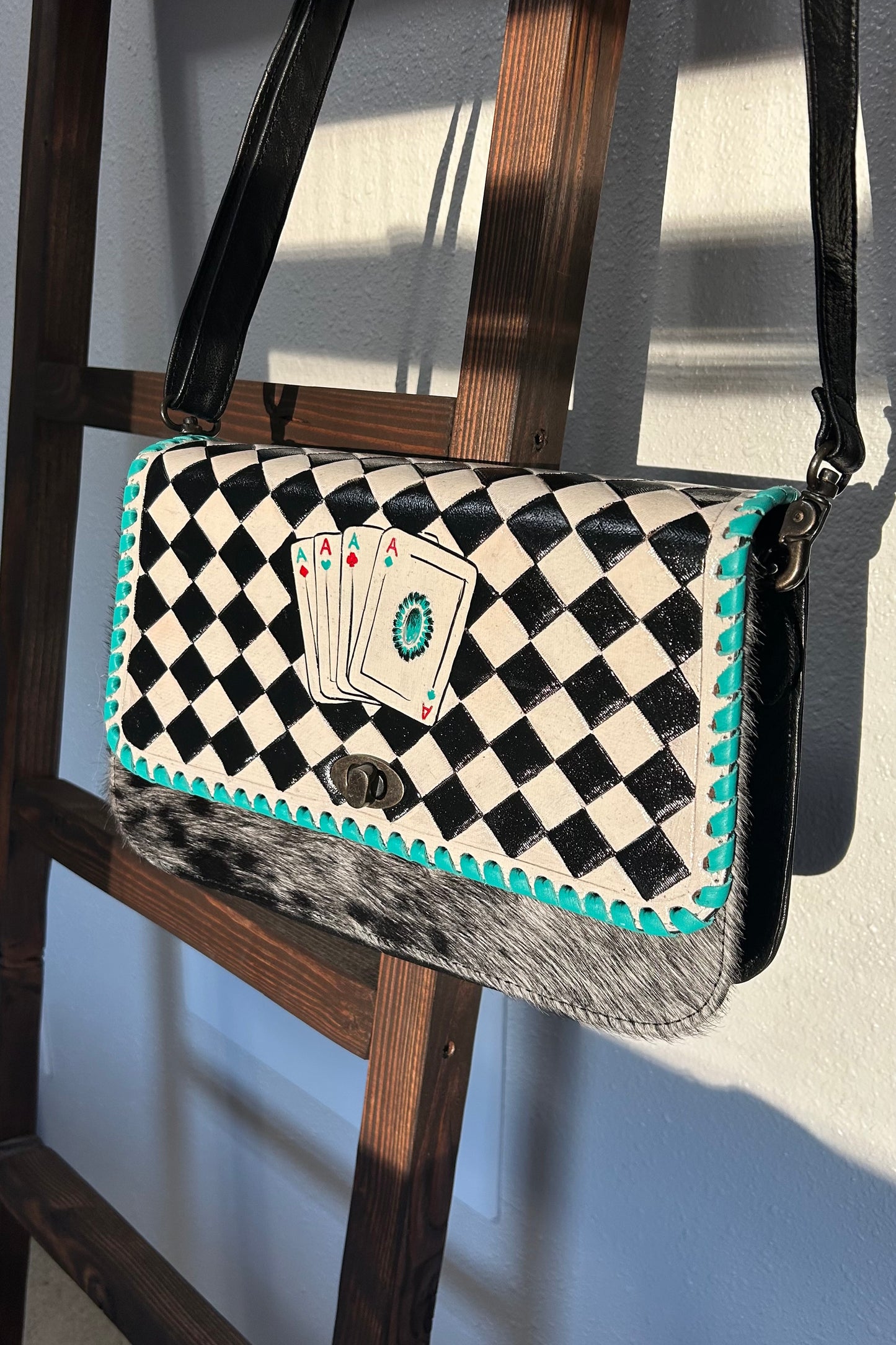 Checker Cards Crossbody